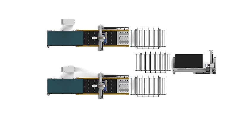一拖二開(kāi)料機(jī)連線(xiàn)